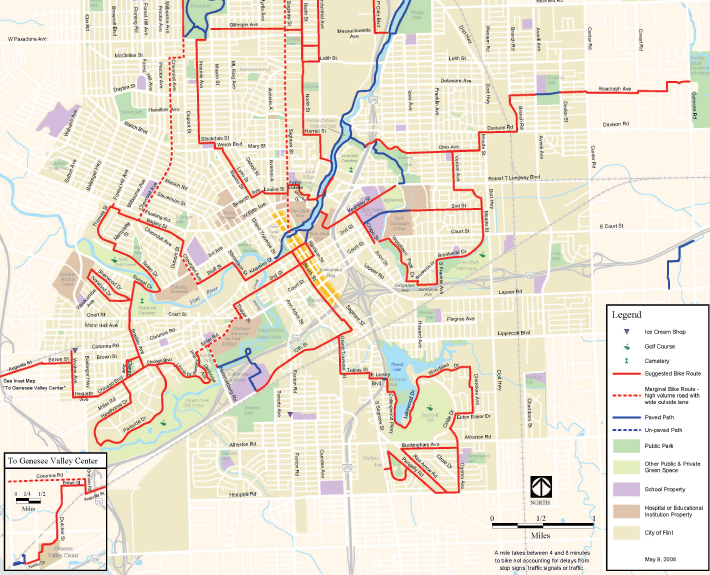 City of Flint Bicycle Map – The Greenway Collaborative