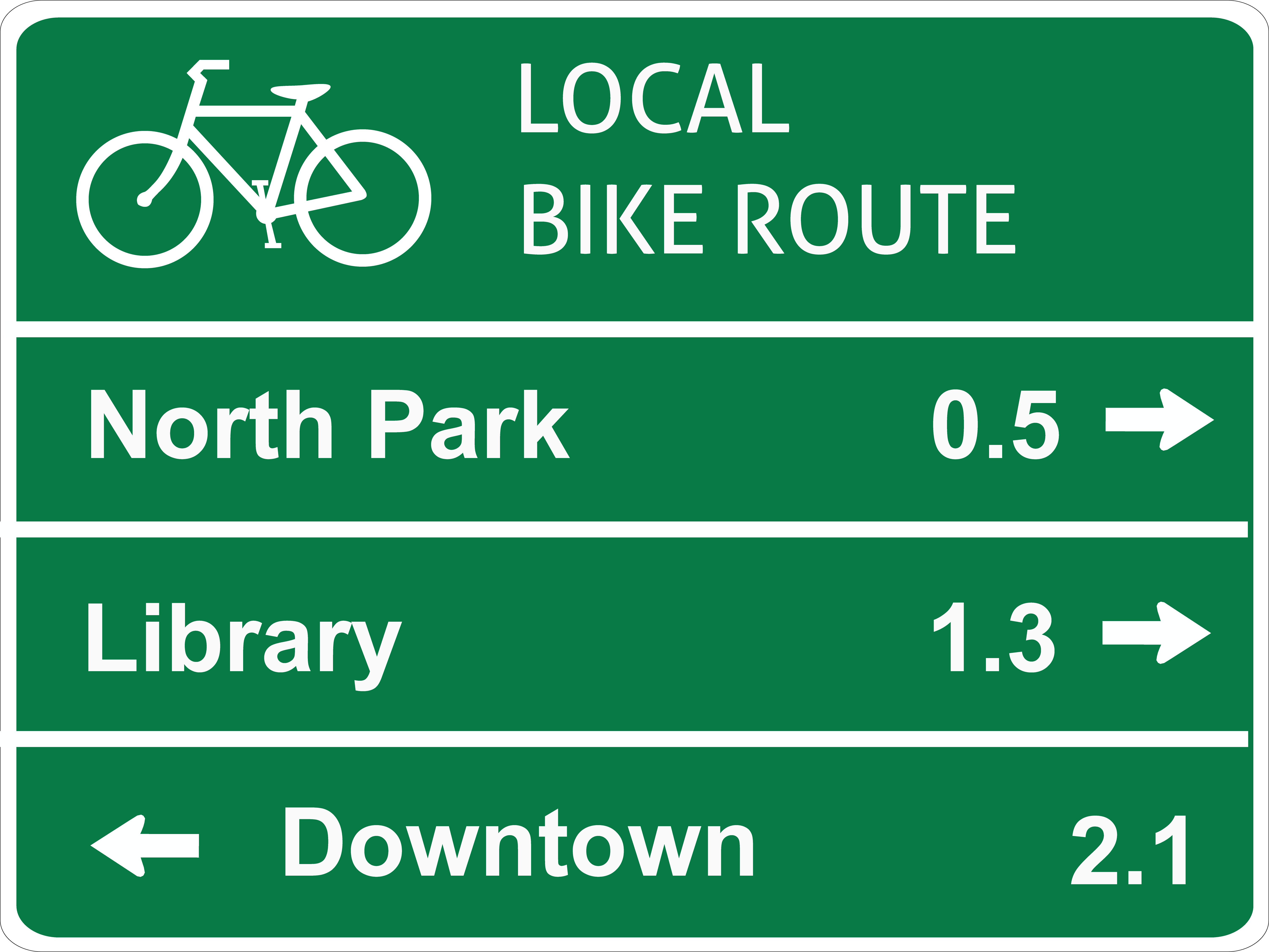 Image of Local Bike Route Sign