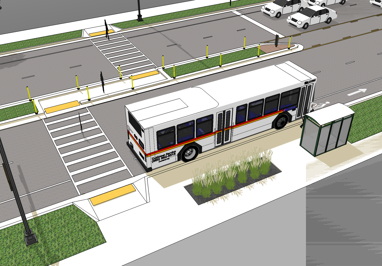 Midblock Crosswalks for Arterial Five Lane Roadways The Greenway