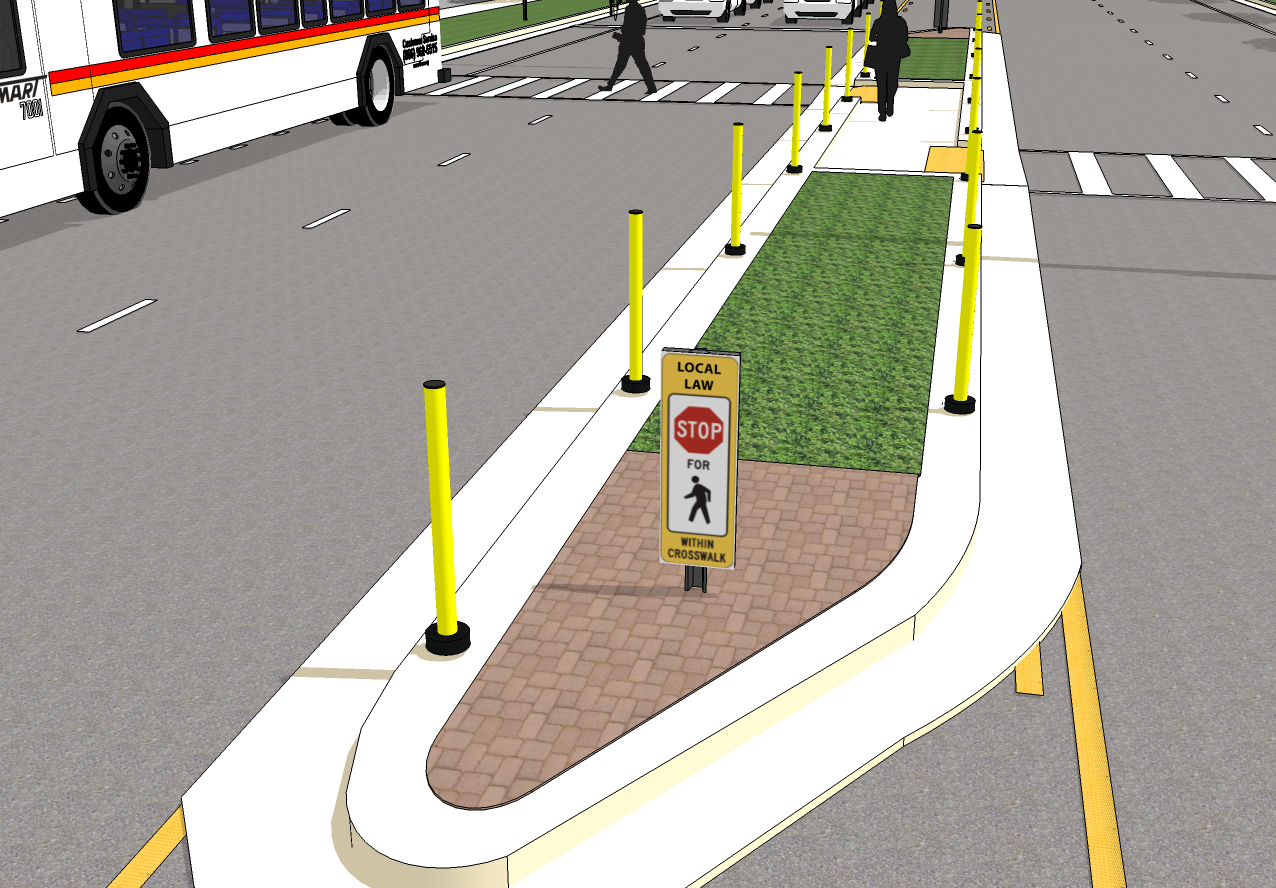 Midblock Crosswalks for Arterial Five Lane Roadways The Greenway