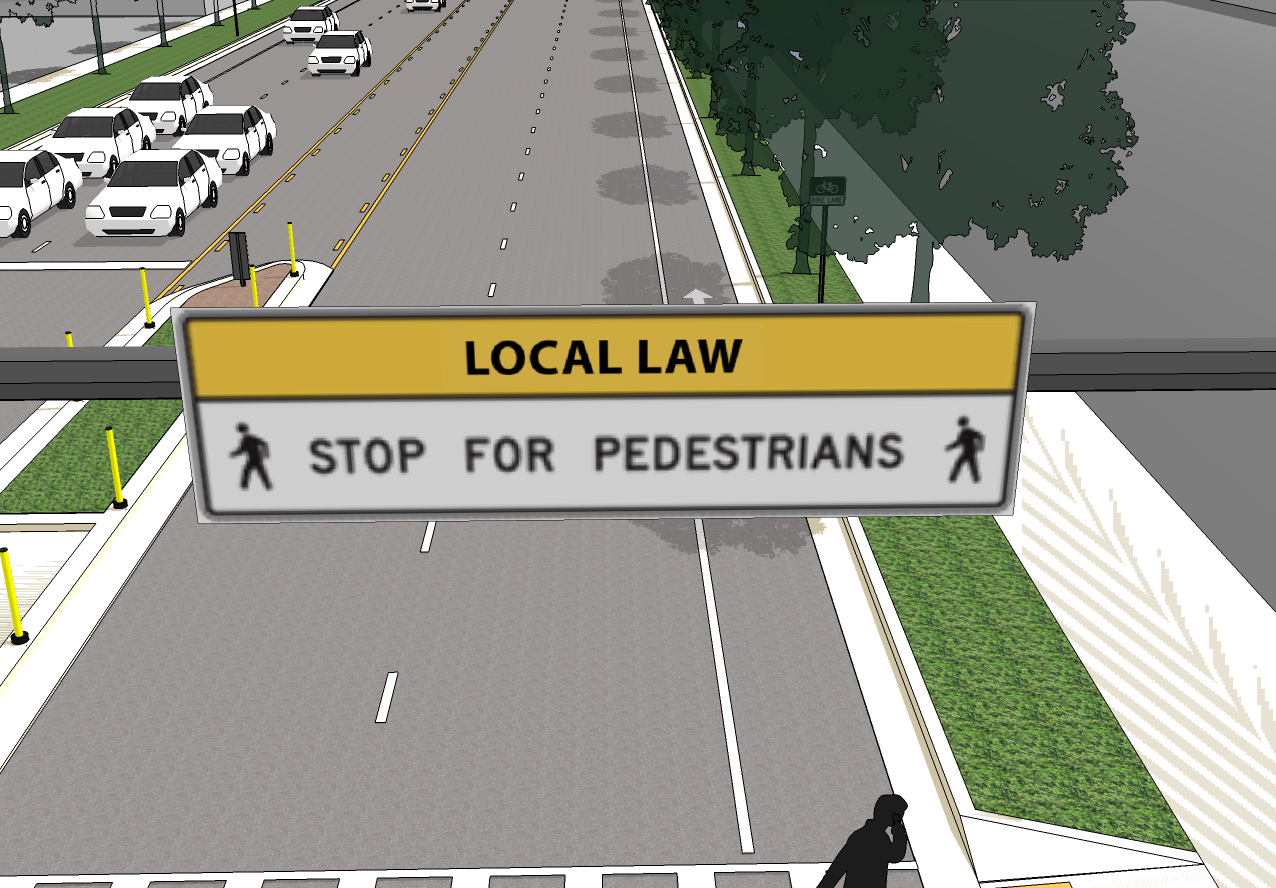 Midblock Crosswalks for Arterial Five Lane Roadways The Greenway