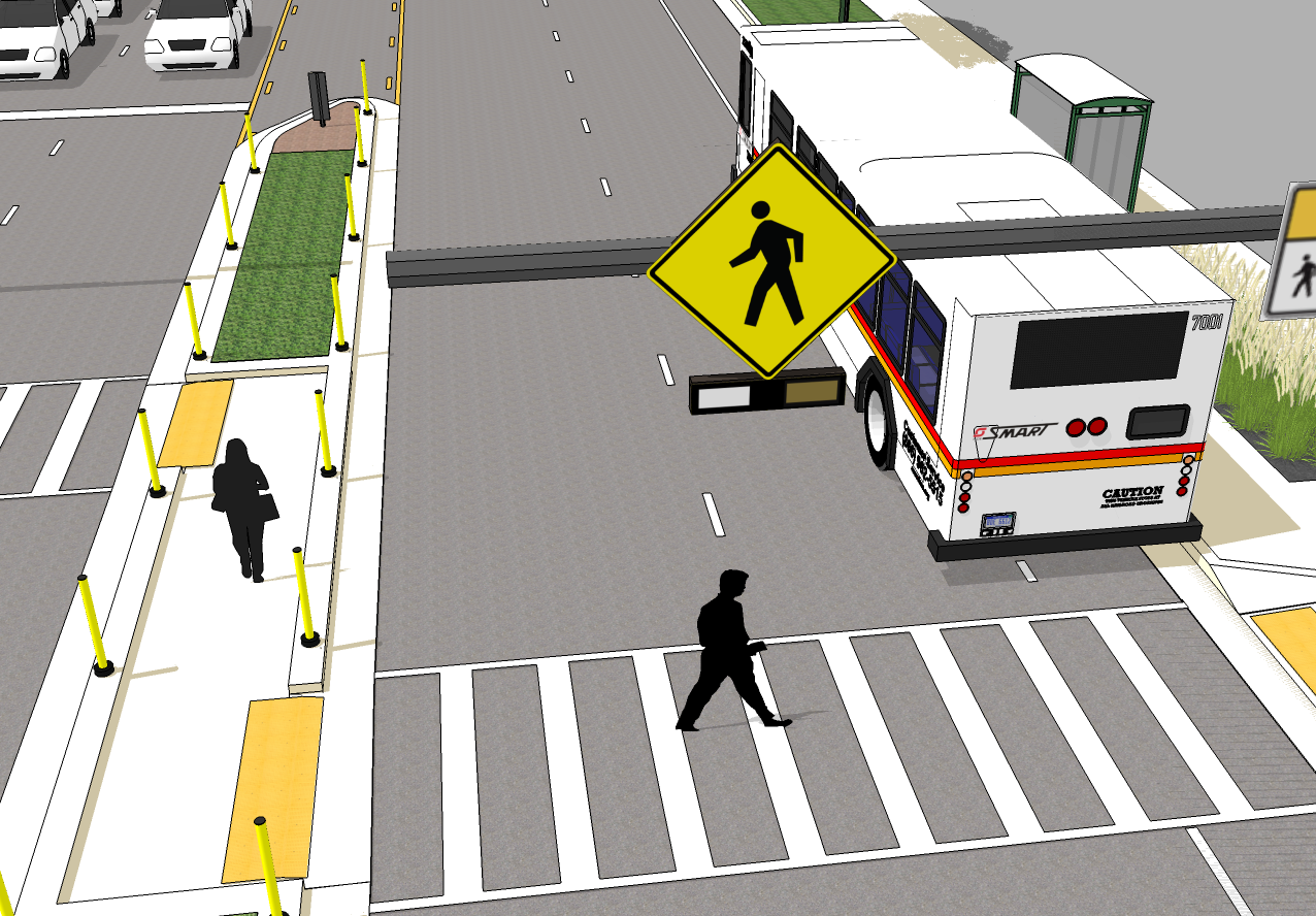 Midblock Crosswalks for Arterial Five Lane Roadways The Greenway